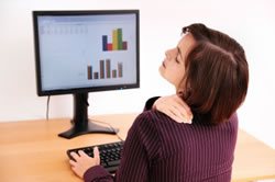 Woman with neck pain