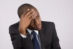 Man stressed